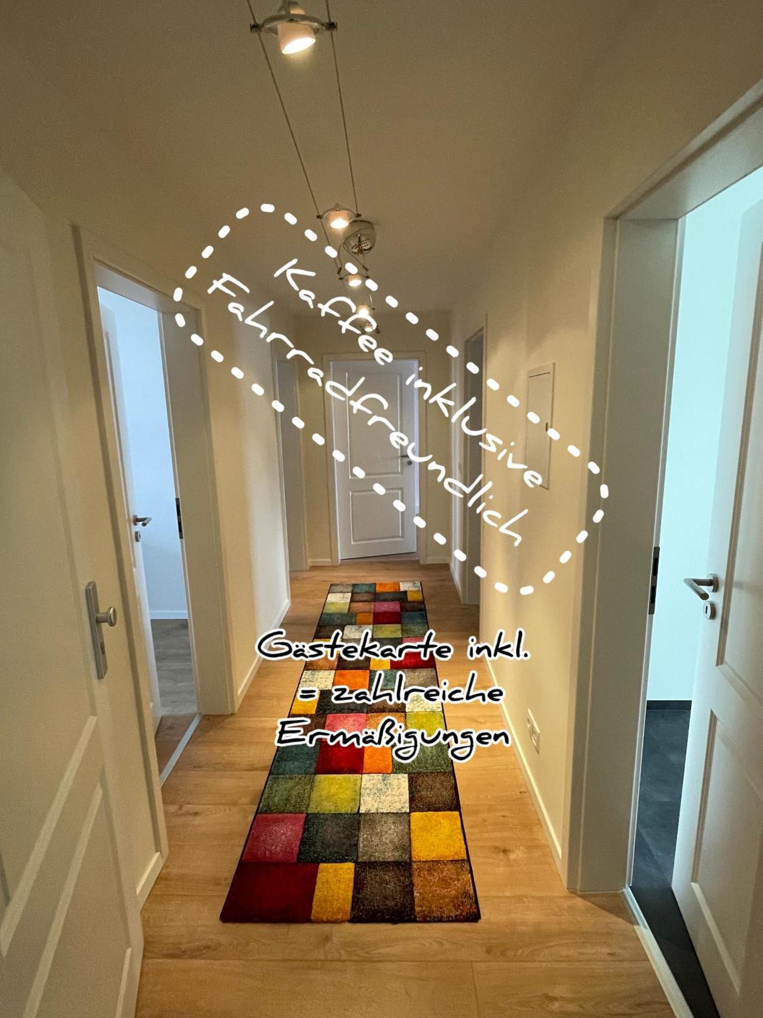Schoene Neue 4 Zimmer Wohnung Mit Sued-Balkon Bis 8 Personen Наумбург Екстериор снимка